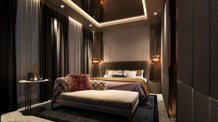 Một phòng ngủ trong penthouse của Ngân 98. Ảnh: FBNV