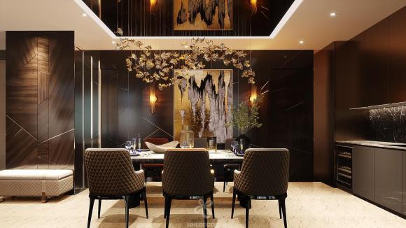Bàn ăn theo phong cách hiện đại. Ảnh: FBNV