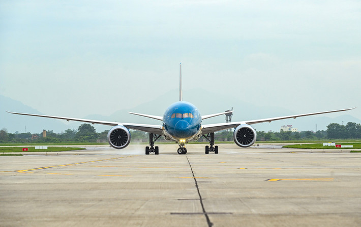 Với việc tiếp nhận máy bay Boeing 787-10 mới, Vietnam Airlines đang sở hữu đội máy bay lên tới gần 100 chiếc. Ảnh: VietnamAirlines