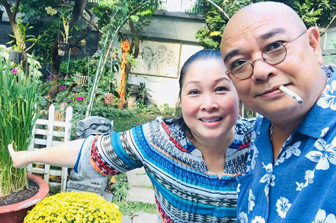 Sau nhiều năm miệt mài hoạt động nghệ thuật, vợ chồng NSND Hồng Vân - Lê Tuấn Anh đã mua đất xây được một khu nghỉ dưỡng ở Vũng Tàu. Ảnh: Ngoisao