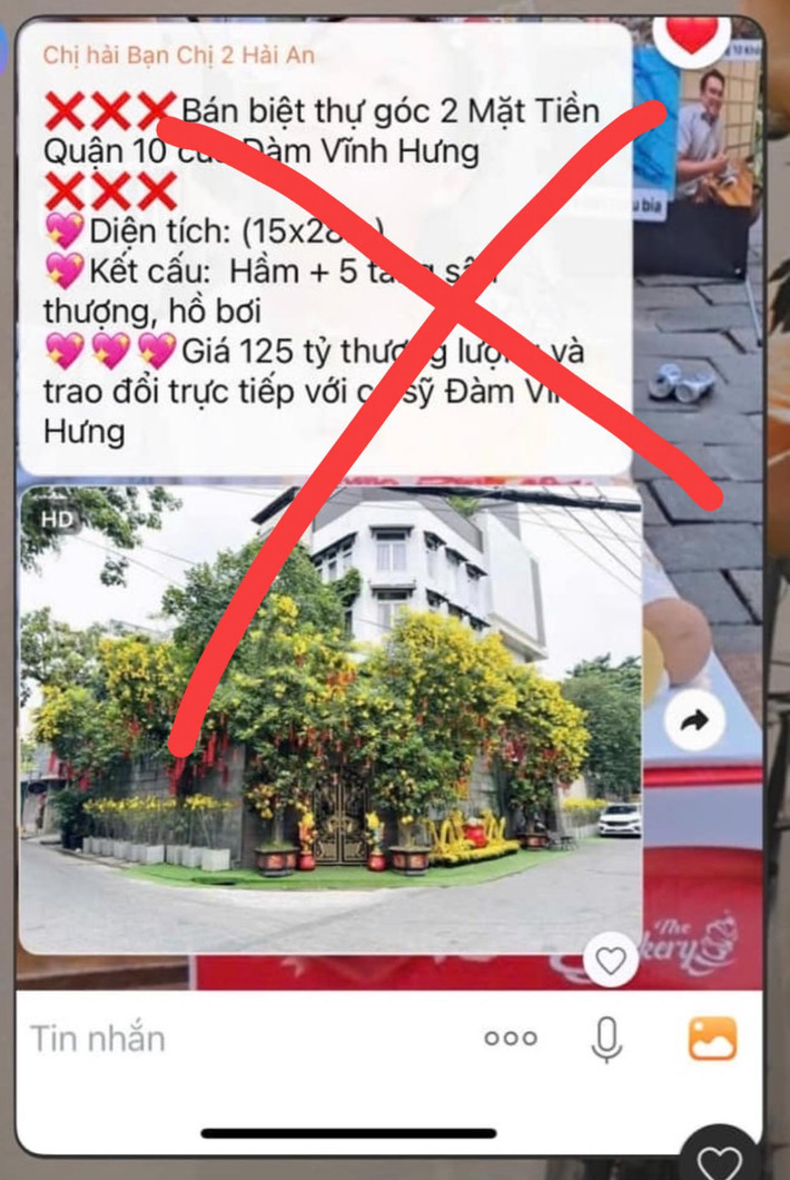Mới đây, mạng xã hội xuất hiện bài viết nói về việc Đàm Vĩnh Hưng bán biệt thự của mình ở TP HCM. Hàng loạt thông tin hấp dẫn được đưa ra như có sân vườn, hồ bơi... giá bán lên tới 125 tỷ đồng. Ảnh: FB Dam Vinh Hung