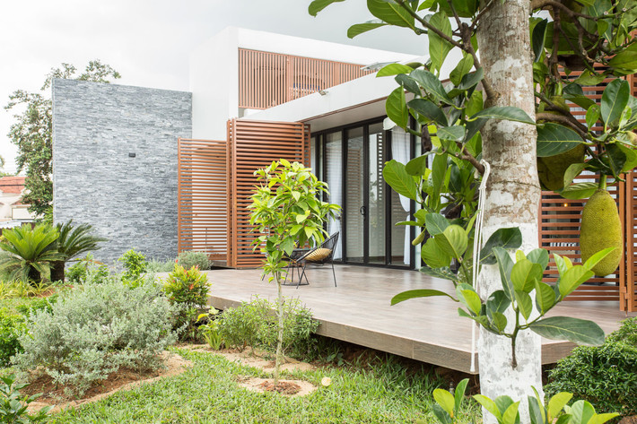Kết cấu nhà 1 tầng được duy trì để phù hợp với thói quen sinh hoạt và di chuyển của các thành viên.