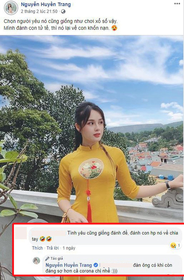 Status của Huyền Trang được đăng tải giữa tâm điểm tin đồn cặp đôi này đã đường ai nấy đi khiến dân tình không khỏi đặt câu hỏi liệu cô nàng có đang đá xéo chính Trọng Đại?