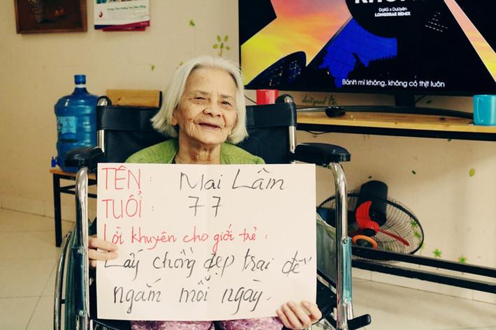 Bà Lâm (77 tuổi) gửi các cháu lời khuyên: "Lấy chồng đẹp trai để ngắm mỗi ngày."