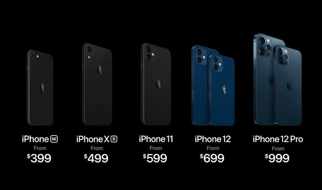 Trong khi đó, người dùng tại bang California (Mỹ) sẽ được sở hữu iPhone 12 rẻ nhất thế giới với mức giá chỉ khoảng 943 USD cho phiên bản 128 GB. Để sở hữu chiếc iPhone 12 Pro phiên bản 128 GB, người dùng tại bang này sẽ phải bỏ ra 1.071 USD.
