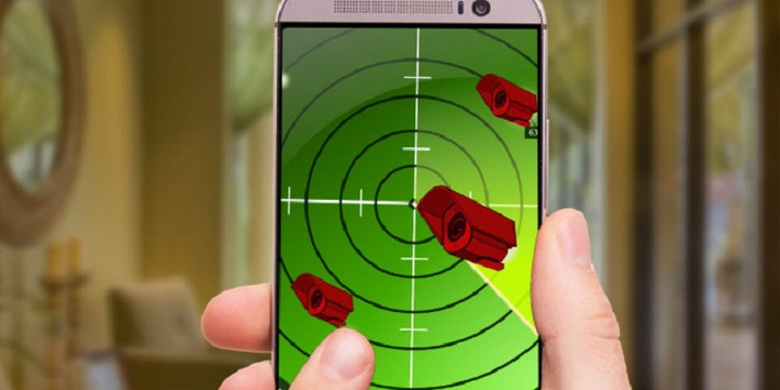 Một số phần mềm ứng dụng bạn có thể cài sẵn trên smartphone đề phòng camera giấu kín như Spy Spy, Glint finder, Radarbot,…Khi khởi chạy ứng dụng trên điện thoại của bạn, phần mềm sẽ hướng dẫn và giúp bạn tìm ra camera ẩn bằng cách phát ra tín hiệu đèn trên điện thoại.