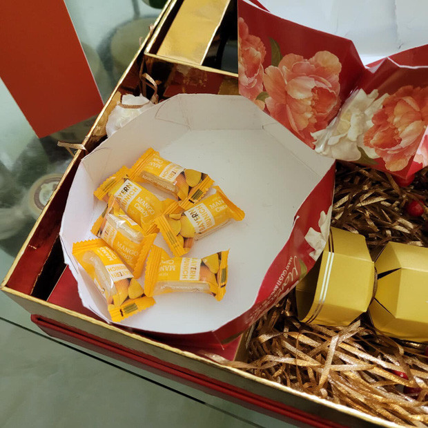 Một hộp kẹo Merletto Nga nhưng trong ruột là kẹo xoài. Ảnh: Doanh nghiệp & tiếp thị