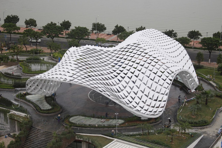 Được khởi công vào tháng 10/2020, công viên APEC mở rộng được xây dựng trên khuôn viên diện tích 8.668 m2. Ảnh: Dân trí