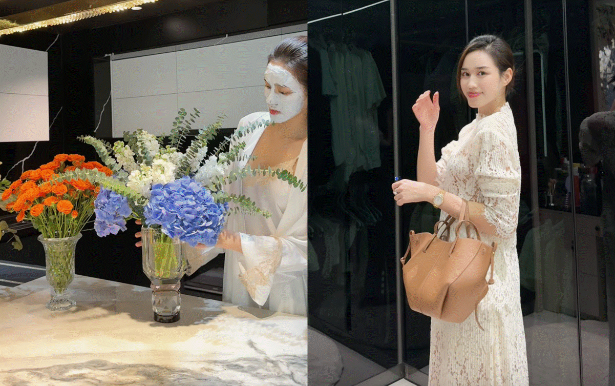 Đỗ Hà còn tiết lộ: "Mình mới bước vào con đường nghiện ngập hoa hòe nên rảnh rảnh là lại lôi hoa về học cắm. Nói là học cắm cho sang vậy thôi chứ mình cũng cắm theo cảm hứng thôi. Nhưng công nhận có tí hoa hòe màu sắc trong nhà thì cảm giác nhà xinh xẻo thơm tho hơn. Cắm hoa xong cảm thấy bản thân mình nữ tính hơn một chút ".