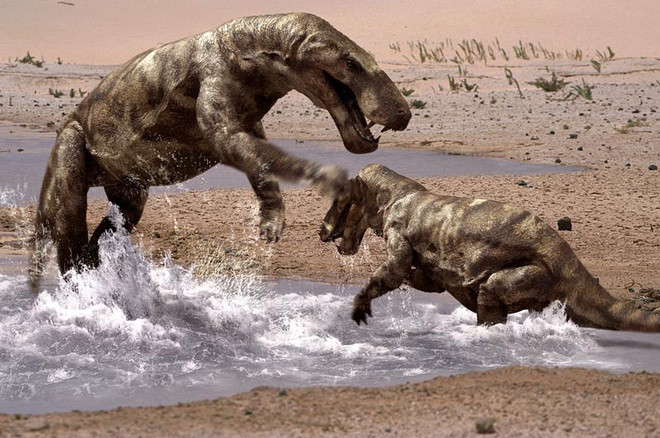 6. Quái vật Gorgonopsid. Loài thú khổng lồ Gorgonopsid có ngoại hình như một quái vật đáng sợ, sống trong giai đoạn kỷ Permi muộn.