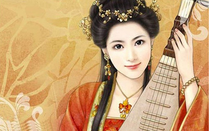 Vương Chiêu Quân: Vương Chiêu Quân được trời phú nhan sắc tuyệt trần và trí thông minh. Nàng thông thạo đàn tỳ bà và tứ nghệ gồm: cầm, kì, thi, họa. Nàng được tuyển vào nội cung vào khoảng sau năm 40 TCN, đời Hán Nguyên Đế. Trong thời gian ở hậu cung, Chiêu Quân chưa bao giờ được gặp mặt Hoàng đế và vẫn chỉ là một cung nữ.