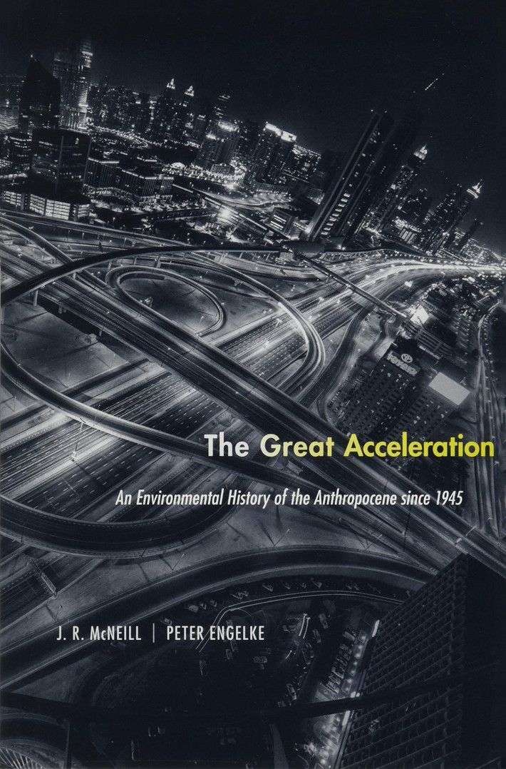 Cuốn The Great Acceleration của J.R. McNeill và Peter Engelke. Theo chuyên gia về châu Âu Noah Gordon của Carnegie, trong khi thượng đỉnh COP-27 chủ yếu tập trung vào việc giảm phát thải khí nhà kính và thích ứng với các tác động tiêu cực của vấn đề này, thì một góc nhìn có ích khác là liên hệ biến đổi khí hậu với việc hàng tỷ người xây dựng nhà cửa, đốt nhiên liệu và trồng trọt trên một hành tinh hữu hạn. Cuốn sách của hai tác giả McNeill và Engelke là một cuộc khảo sát sâu rộng và súc tích về lịch sử môi trường hiện đại, từ ô nhiễm không khí, tuyệt chủng hàng loạt, dư thừa nitơ và cho đến vấn đề lớn nhất hiện nay là biến đổi khí hậu. Ảnh: Amazon.