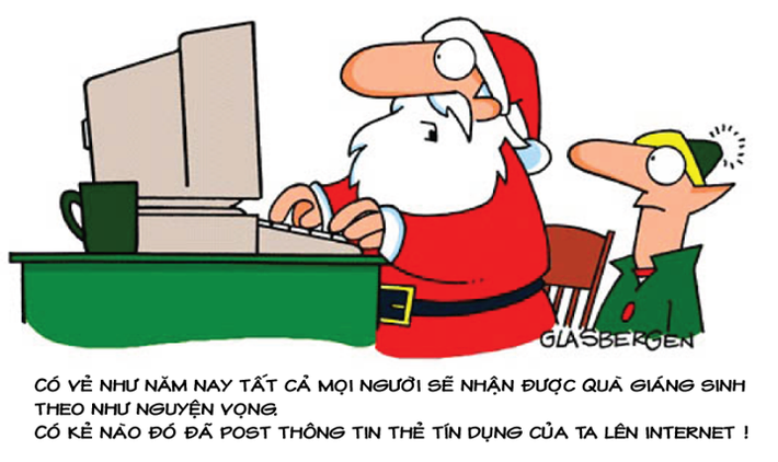 Chuyện để lộ thông tin cá nhân lên Internet cũng trở thành đề tài trong ảnh chế ông già Noel.