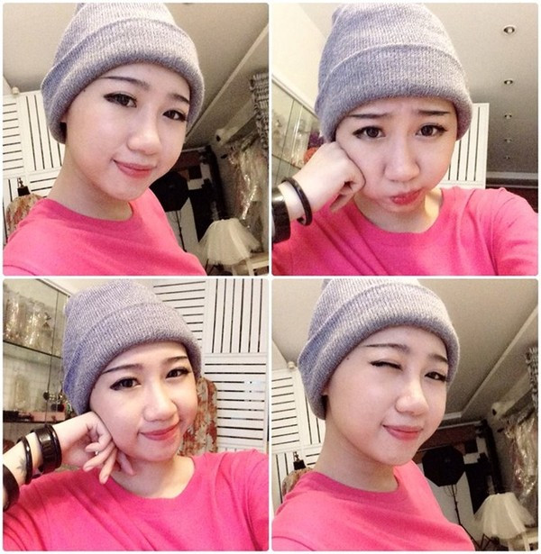 Mai Huệ - là nữ sinh Học viện Nghệ thuật, Thiết kế & Sáng tạo ADC, TP HCM. Với cá tính và máu nghệ sĩ, cô gái sinh năm 1994 này cho biết đã ấp ủ ý định cạo trọc đầu từ 2 năm trước và tất cả chỉ là ý thích của bản thân. Được biết việc cạo trọc đầu cũng là một cách để cô nàng cá tính thử bản lĩnh của bản thân trước những lời bình phẩm của người khác.