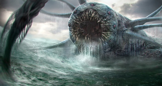 Nhấn để phóng to ảnh Charybdis. Charybdis là quái vật chuyên hút nước biển vào miệng rồi phun ra những xoáy nước, làm hại dân thường. Charybdis là con gái của thần biển Poseidon và nữ thần Trái Đất Gaia. Charybdis được miêu tả là có khuôn mặt lớn, luôn phải uống một lượng nước biển lớn mỗi ngày. Khi quái vật này "ợ" sẽ tạo nên những xoáy nước khủng khiếp. Câu chuyện về Charybdis gắn liền với quá trình vượt eo biển Messina đầy khó khăn của Vua Odysseus xứ Ithaca. Giữa một bên là xoáy nước khổng lồ Charybdis và một bên là quái vật rắn nhiều đầu Scylla, Odysseus đã vận dụng tài trí của mình nhằm cân bằng hướng đi của tàu, vượt eo biển thành công.