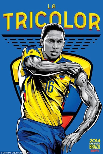 "Công nhân" Antonio Valencia có một mùa bóng không mấy thành công cùng Man Utd nhưng anh vẫn là niềm kỳ vọng lớn của tuyển Ecuador đi tham dự World Cup.