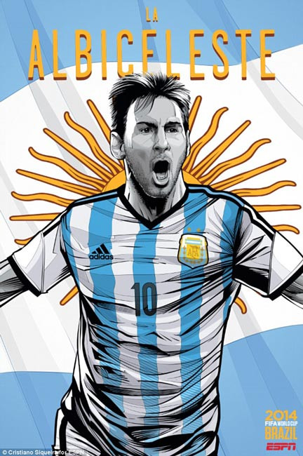 Đại diện cho tuyển Argentina không ai khác là tiền đạo số một của CLB Barcelona, thần đồng bóng đá thế giới một thời Leonel Messi.