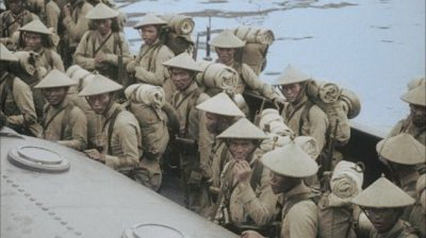 Năm 1915, những người lính An Nam cập cảng Marseille cùng binh lính Pháp tham gia Chiến tranh thế giới thứ I (CTTG I).