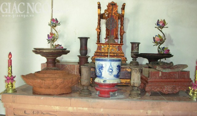 ĐĐ.Thích Minh Hải, trụ trì chùa An Thái cho biết: "Bước đầu các nhà nghiên cứu cho biết, tất cả các hoa văn trang trí trên bệ sen đều mang đậm dấu ấn đặc trưng của văn hóa phương Bắc, thời Đường - thế kỷ thứ VI”. Hiện bệ sen cổ được nhà chùa bảo quản và trưng bày trong nhà Tổ.