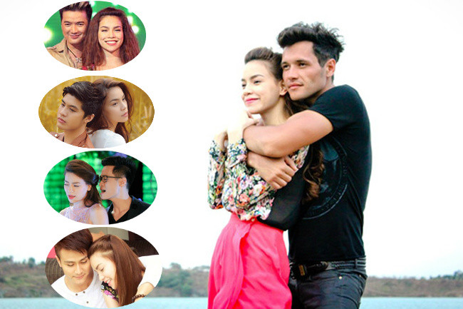 Hồ Ngọc Hà là một trong những nữ ca sỹ hiếm hoi của showbiz Việt luôn diễn chung với những chàng trai.