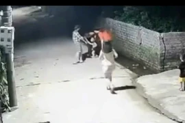  Thót tim clip bé 4 tuổi nhanh trí cứu em trai rơi xuống mương nước