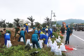 Người dân Nghệ An nỗ lực khắc phục sự cố ven sông Vinh