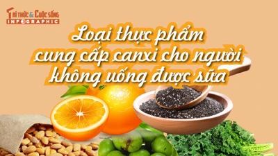 [INFOGRAPHIC] Loại thực phẩm cung cấp canxi cho người không uống được sữa