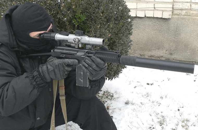 Ngoài vai trò cận chiến, 9A-91 có thể sử dụng như một súng bắn tỉa. Khi sử dụng kính ngắm chuyên dụng, 9A-91 có thể tiêu diệt mục tiêu ở cự ly 200 mét.