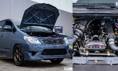 Dân chơi Indonesia nhét máy Toyota Supra vào xe Innova