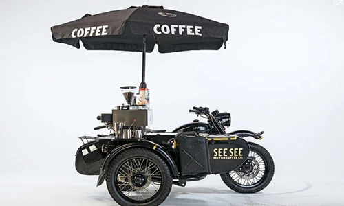 Xe môtô Ural độ xế bán cà phê di động cực chất