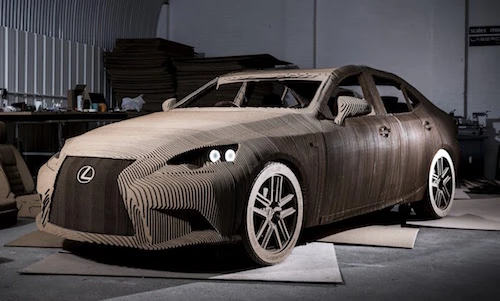 "Hàng độc" Lexus IS được làm từ... bìa các-tông