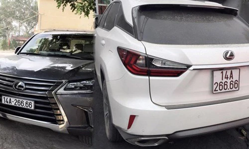 Bộ đôi xe sang Lexus ở Quảng Ninh dùng chung biển 6666