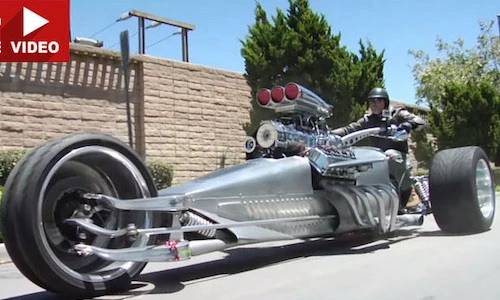 “Sốc” với xe 3 bánh 1000 mã lực của dân chơi Mỹ