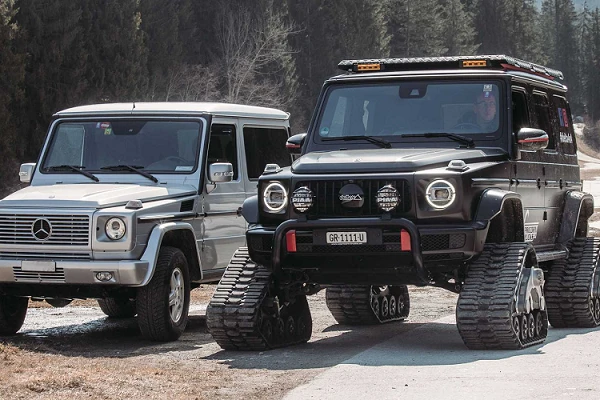 SUV Mercedes-Benz G500 độ bánh xe tăng chạy tuyết từ Delta 4x4