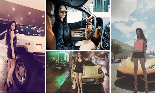 Điểm mặt dàn siêu xe tiền tỷ của hotgirl Huyền Baby