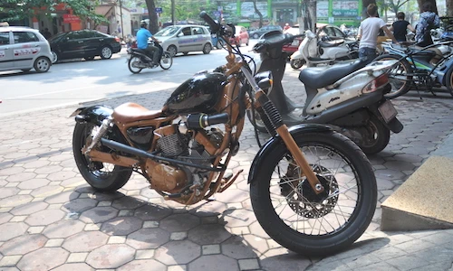 “Đổi gió” với Yamaha Virago độ Bobber của biker Hà Thành