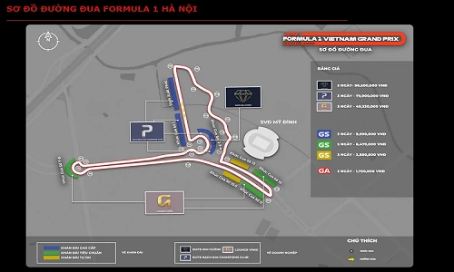 Giá vé xem đua F1 tại Việt Nam, cao nhất gần 100 triệu đồng