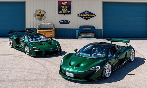 Ngắm bộ đôi hypercar McLaren P1 và Senna carbon xanh độc đáo