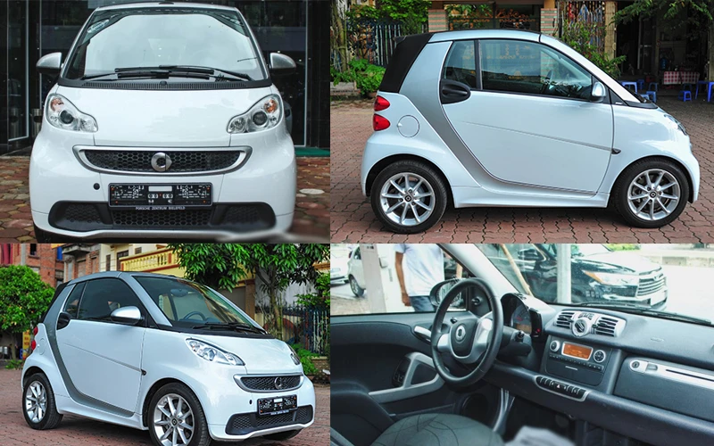 Cận cảnh mui trần “tí hon” Smart ForTwo giá 800 triệu tại VN