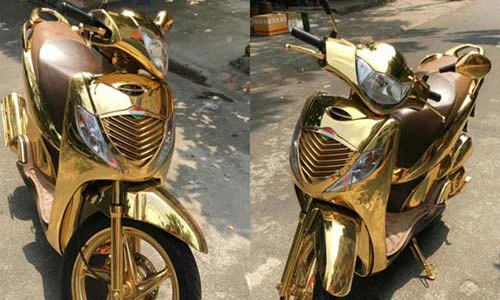 Chi tiết xe ga Honda SH mạ vàng bán 1,5 tỷ ở Sài Gòn