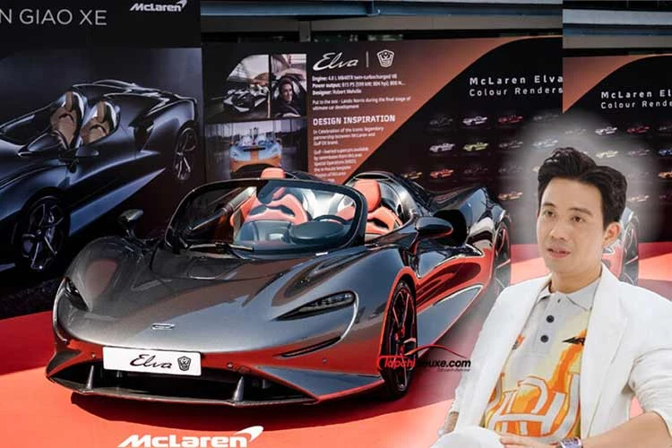 Minh Nhựa khoe đến tận McLaren Anh quốc để xem mắt Elva trăm tỷ