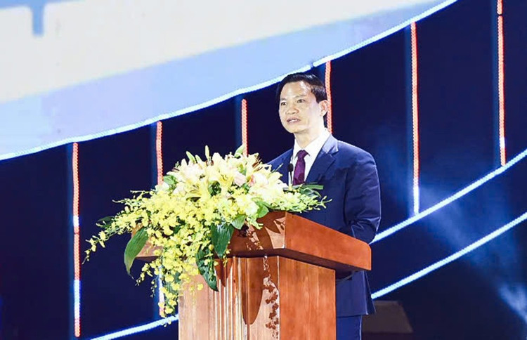 Ông Vương Quốc Tuấn, Ủy viên dự khuyết Trung ương Đảng, Chủ tịch UBND tỉnh Bắc Ninh phát biểu tại buổi lễ. 0462376c-1c5f-41e5-a78b-6f8d1e03c220.jpg