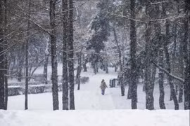 Hình ảnh tuyết rơi trắng xóa ở Trung Quốc