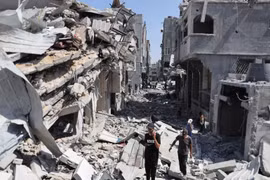 Israel tấn công, gần 60 người thiệt mạng trong một ngày ở Gaza