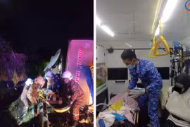 Hiện trường tai nạn xe buýt, gần 50 sinh viên thương vong