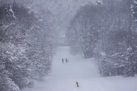 Cảnh tuyết rơi trắng xóa ở Hungary