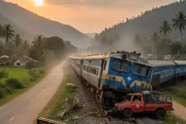 Tàu hỏa đâm vào xe bán tải ở Ấn Độ, 3 người thiệt mạng