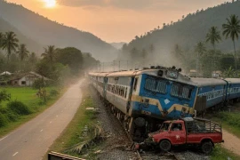 Tàu hỏa đâm vào xe bán tải ở Ấn Độ, 3 người thiệt mạng