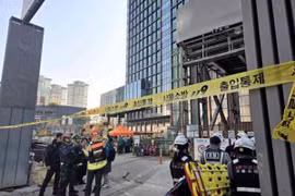 Tai nạn tại công trường xây dựng tàu điện ngầm ở thủ đô Seoul