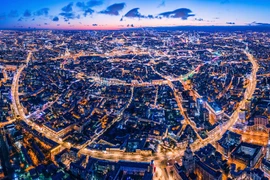 Choáng ngợp thủ đô Moscow nhìn từ trên cao